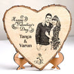 Personalised Heart Shape Valentines Day Plank