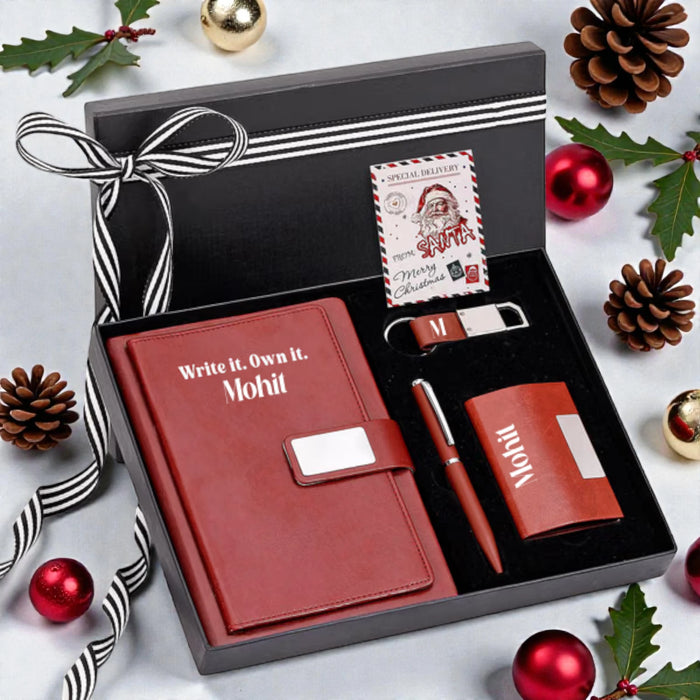 Personalized christmas gift set custom holiday package and personalized christmas gifts