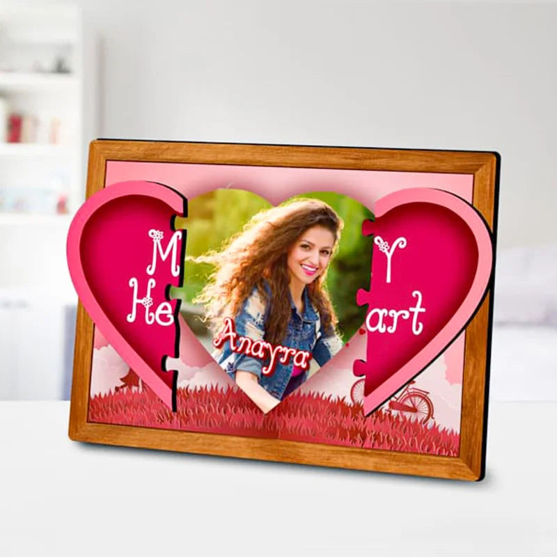 My Heart Magic Frame - Personalized Photo Frame with custom name and heart-shaped design, perfect for Valentine's Day gifting.