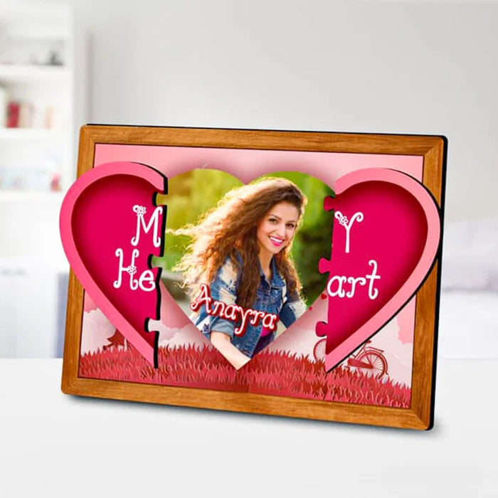 My Heart Magic Frame - Personalized Photo Frame with custom name and heart-shaped design, perfect for Valentine's Day gifting.