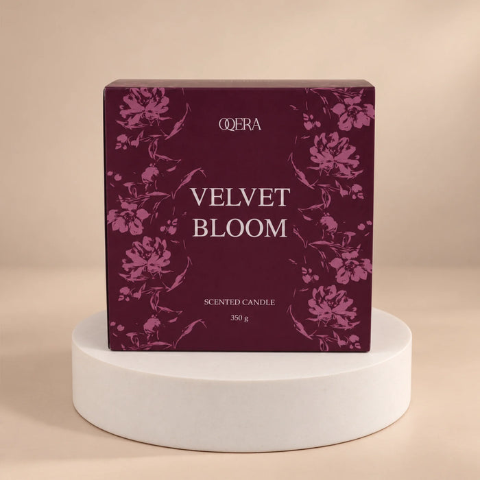 Luxury Scented Candle – 350g | Velvet Bloom & Golden Resin
