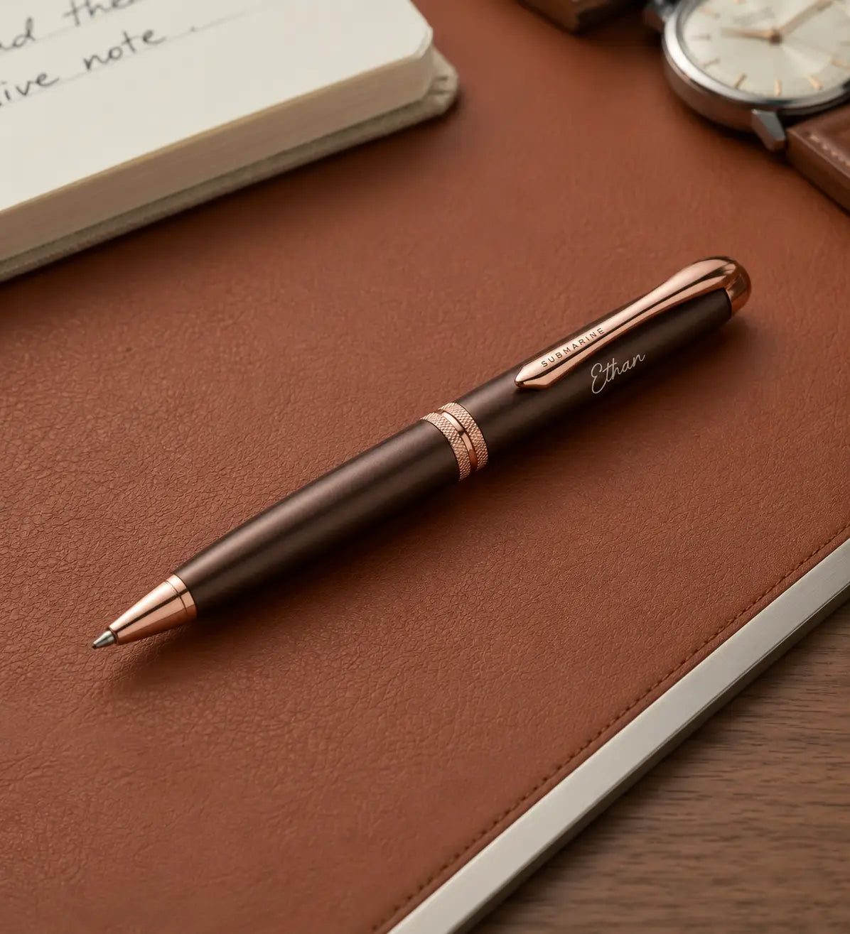 Elite Knurled Bronze Premium Ball Pen