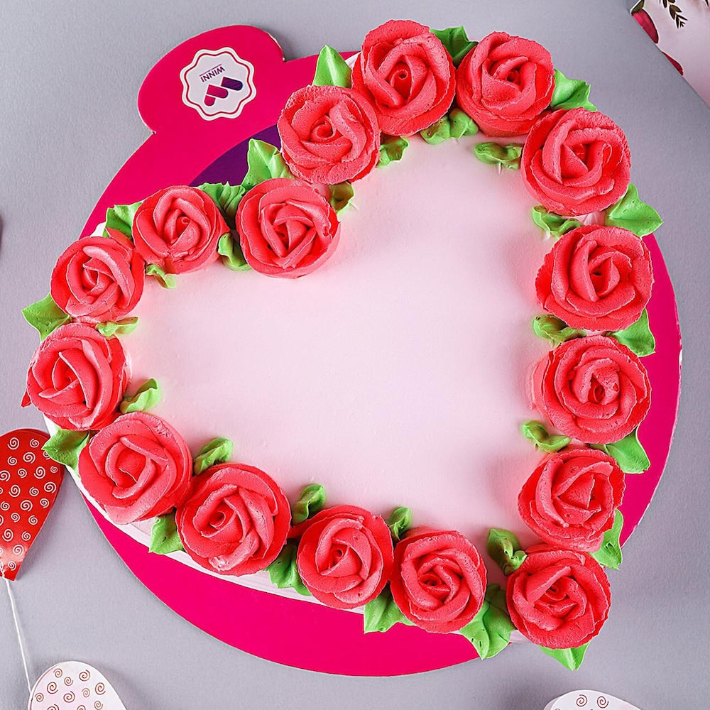 Heart Shaped Red Velvet Cake for Valentine’s Day