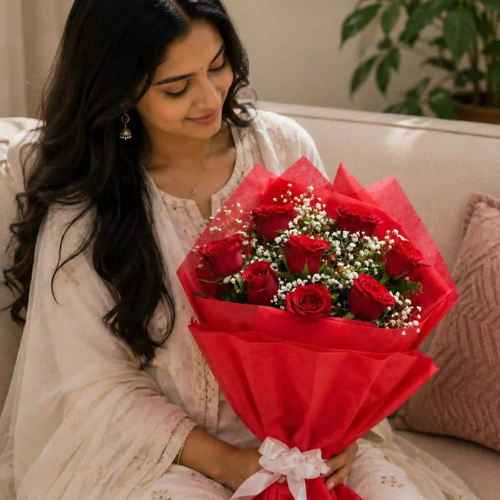 8 Red Roses Bouquet