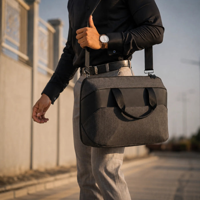 Artistix Cloud Laptop Briefcase with Detachable Shoulder Strap