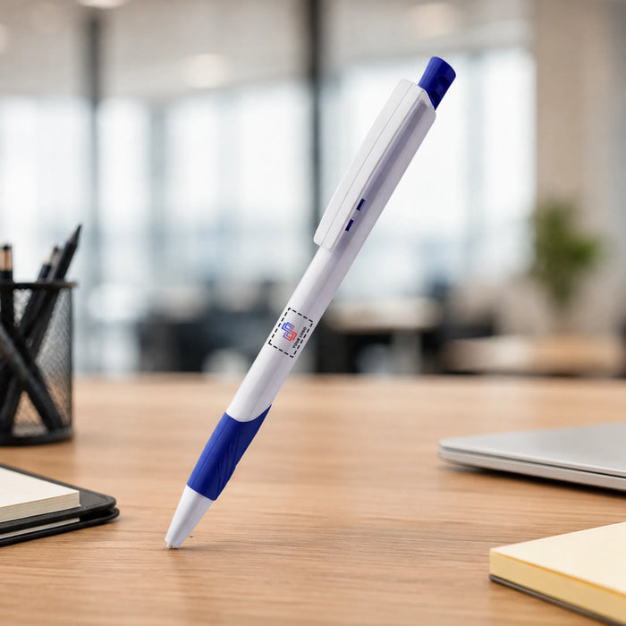 Rubber Grip Plastic Click-Action Pen