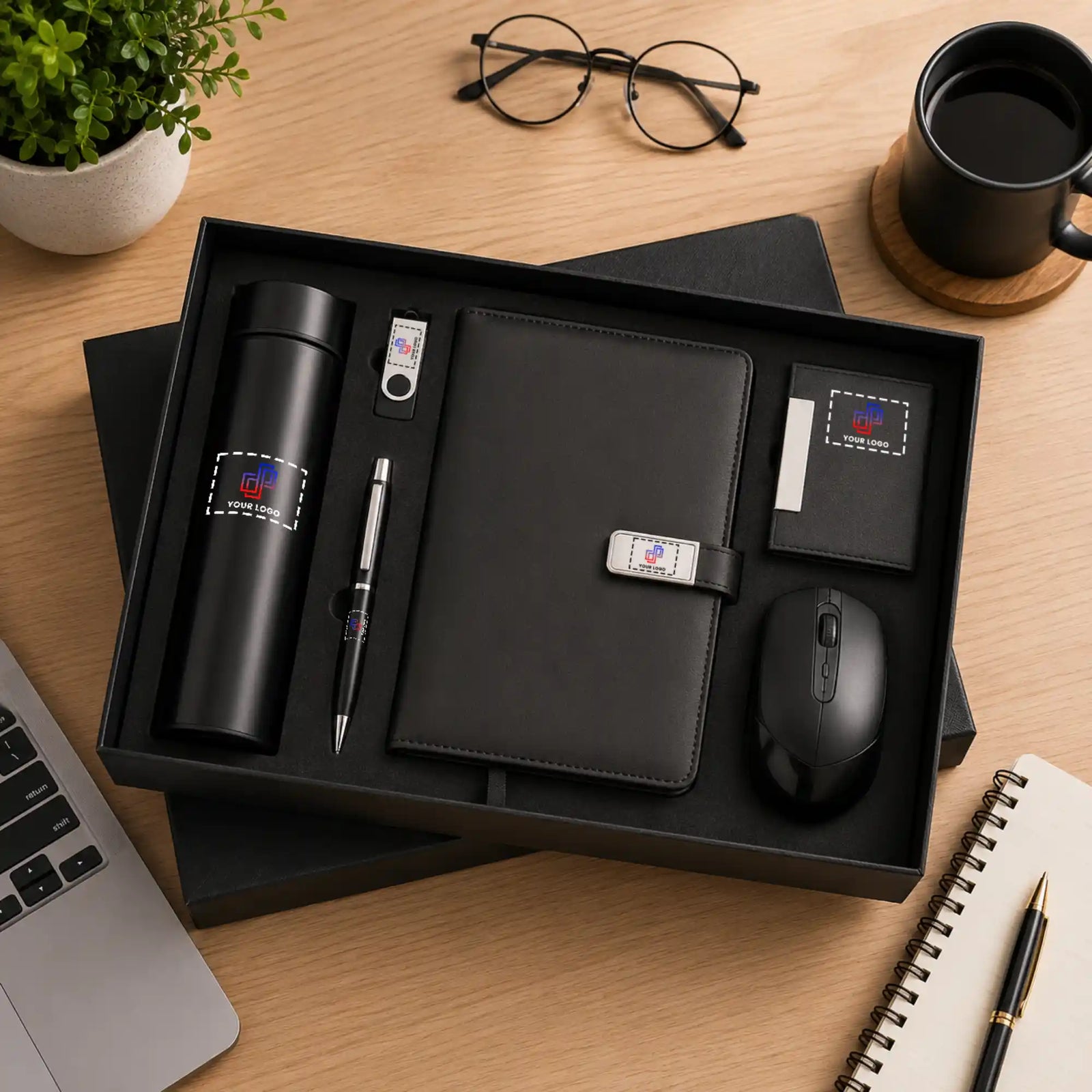 6 in 1 Executive Gift Set with Wireless Mouse