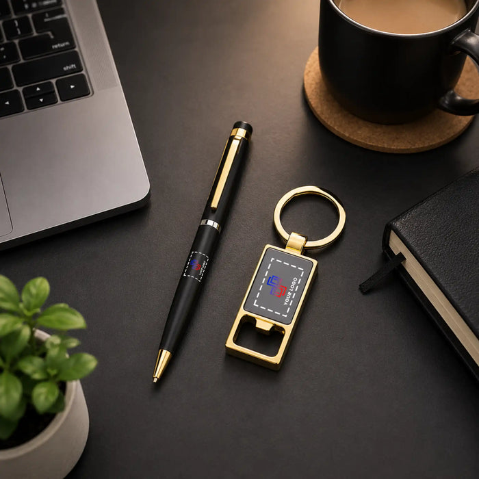Prestige Pen & Bottle Opener Keychain Gift Set