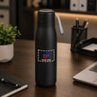 Black Stainless Steel Bottle with Carry Strap