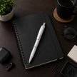 Curved Clip Rubber-Finish Click-Action Pen
