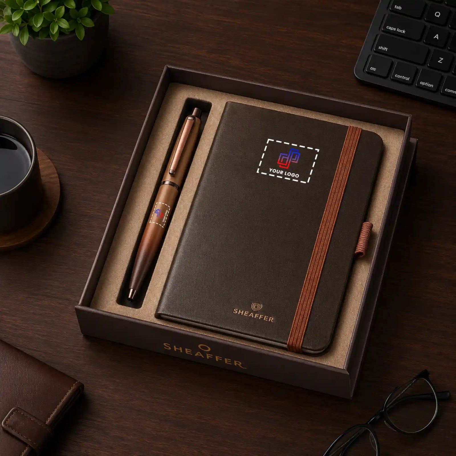 Sheaffer VFM Coffee Edition Pen and Small Notebook Gift Set