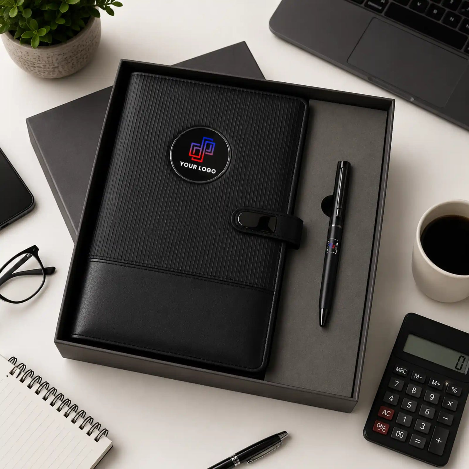 Wireless Power Bank Diary and Pen Gift Set