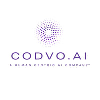 CODVO.AI logo with a purple circular design on a white background