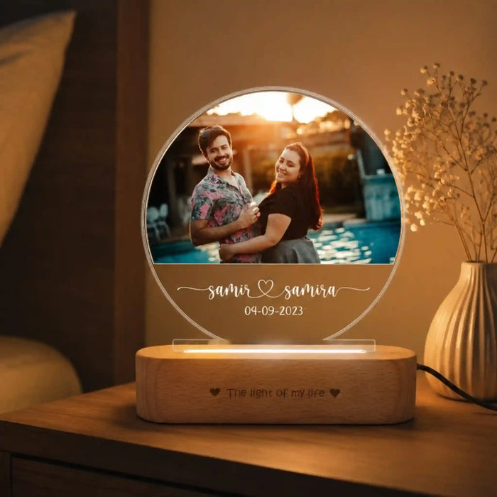 Custom Photo Half Moon Lamp