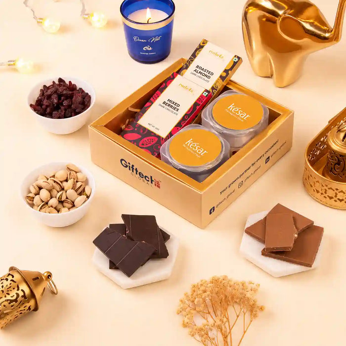 Diwali Gourmet Gift Hamper with Chocolates and Nuts