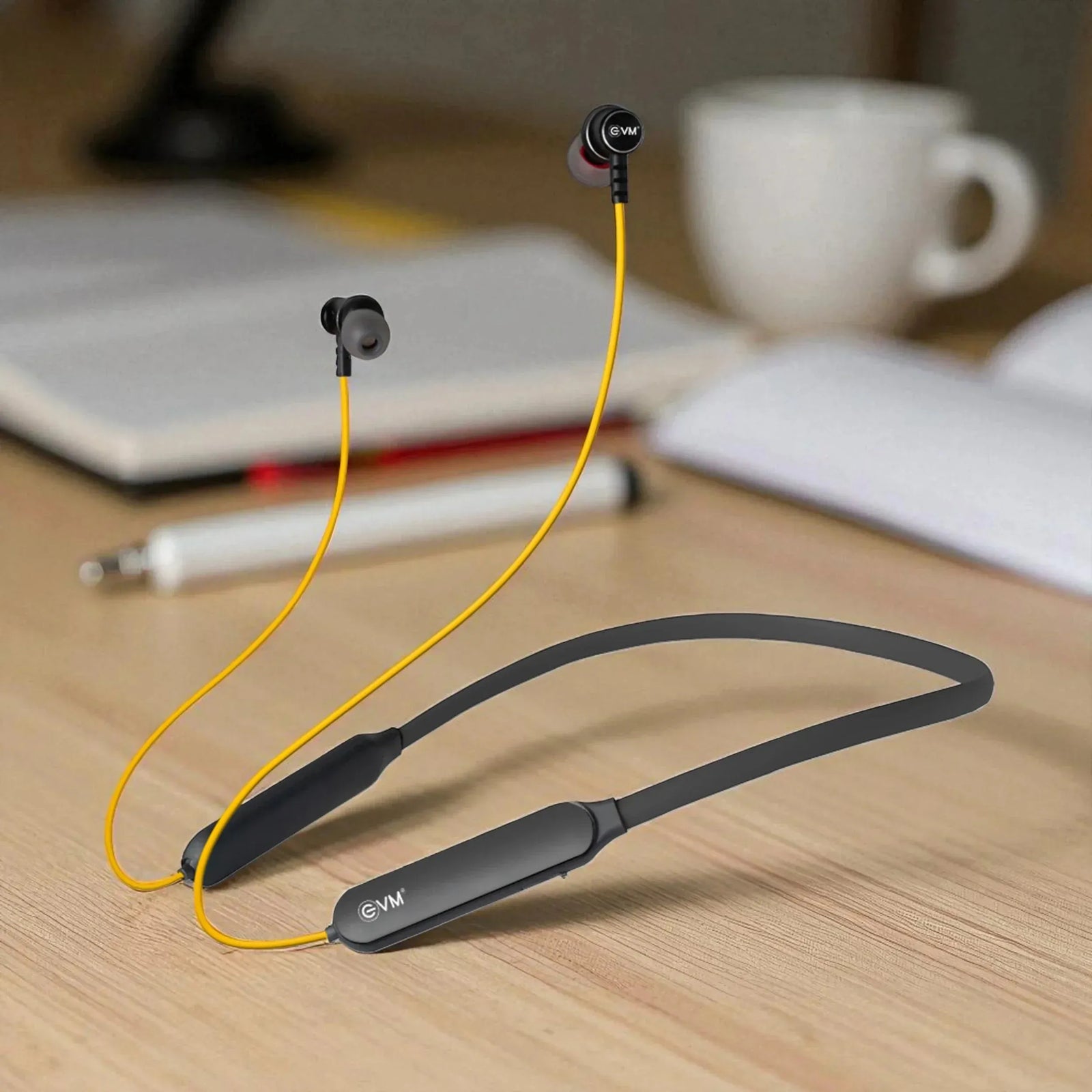 neckband kept on table EnSport wireless neckband headphones secure custom active audio gear and personalized gifts for him