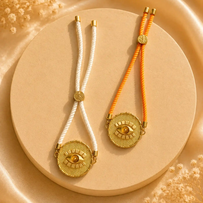 Evil Eye Rakhi with Assorted Thread