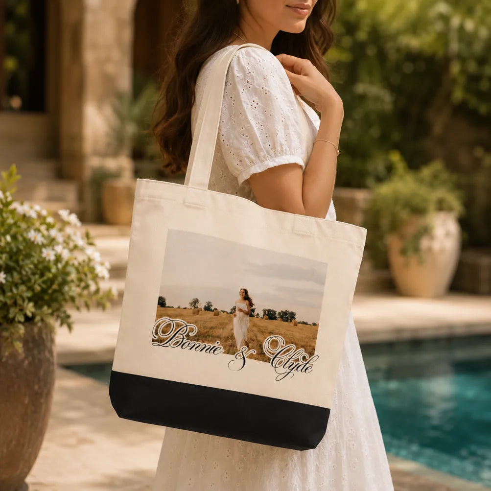 Forever Framed Personalized Couple Tote Bag