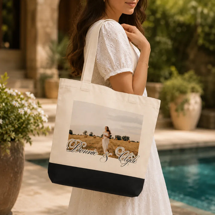 Forever Framed Personalized Couple Tote Bag