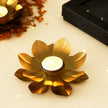 Golden Lotus Design Tea-Light Candle