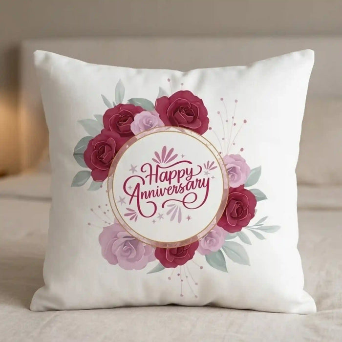 Happy Anniversary Personalized Cushion cozy custom gift and personalized anniversary cushion