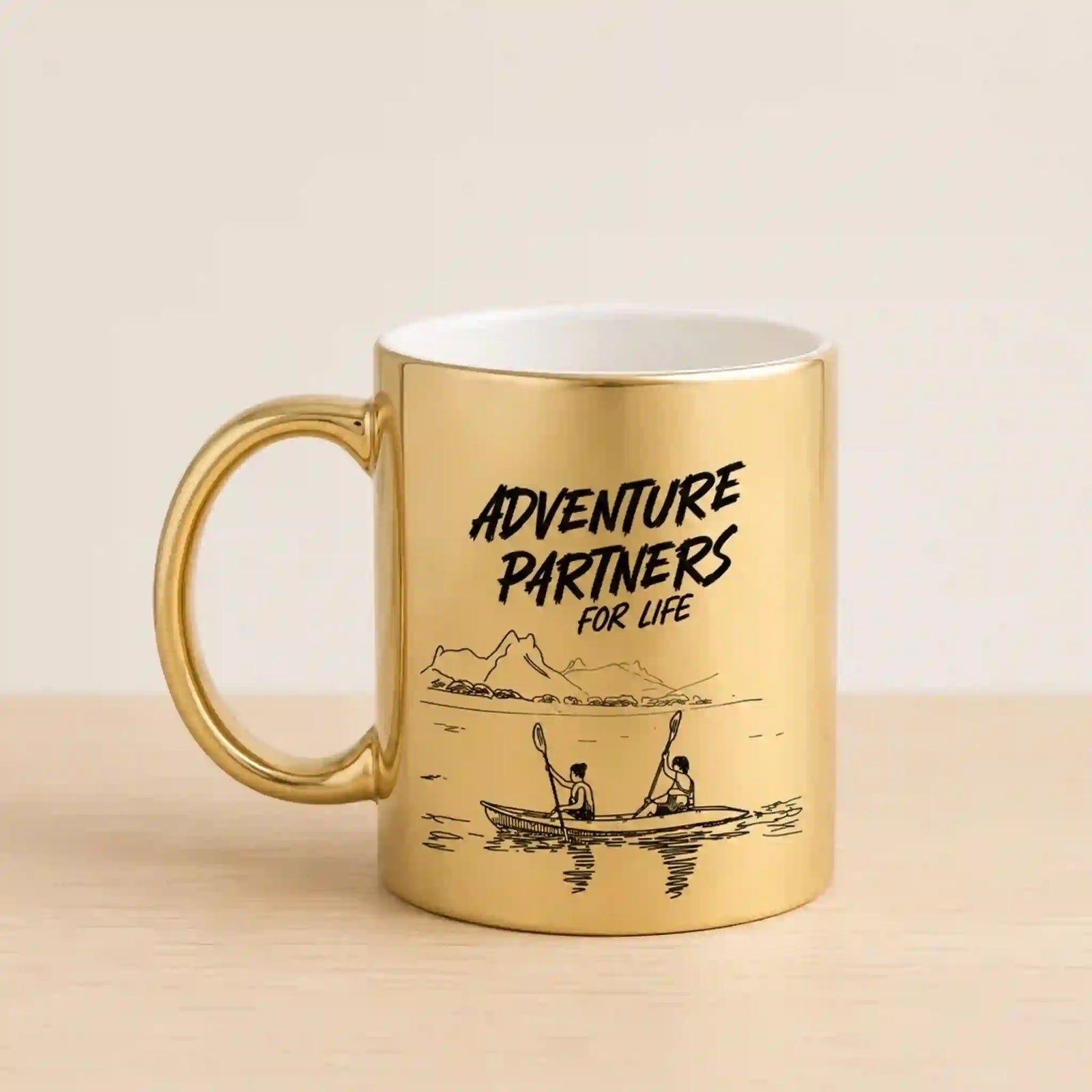 Forever Explorers – Personalized Gold Adventure Mug