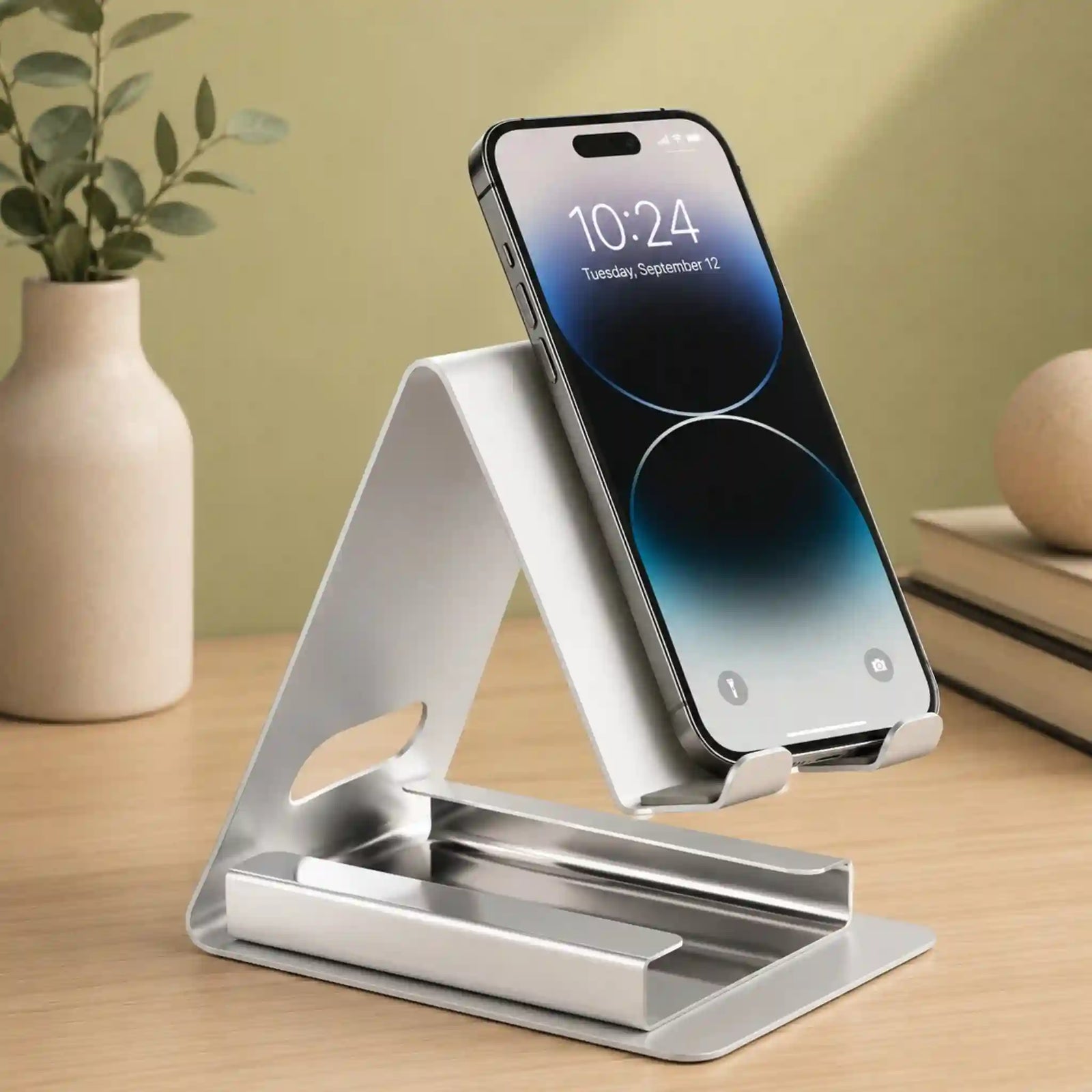 Mobile Stand With Visiting Card Holder