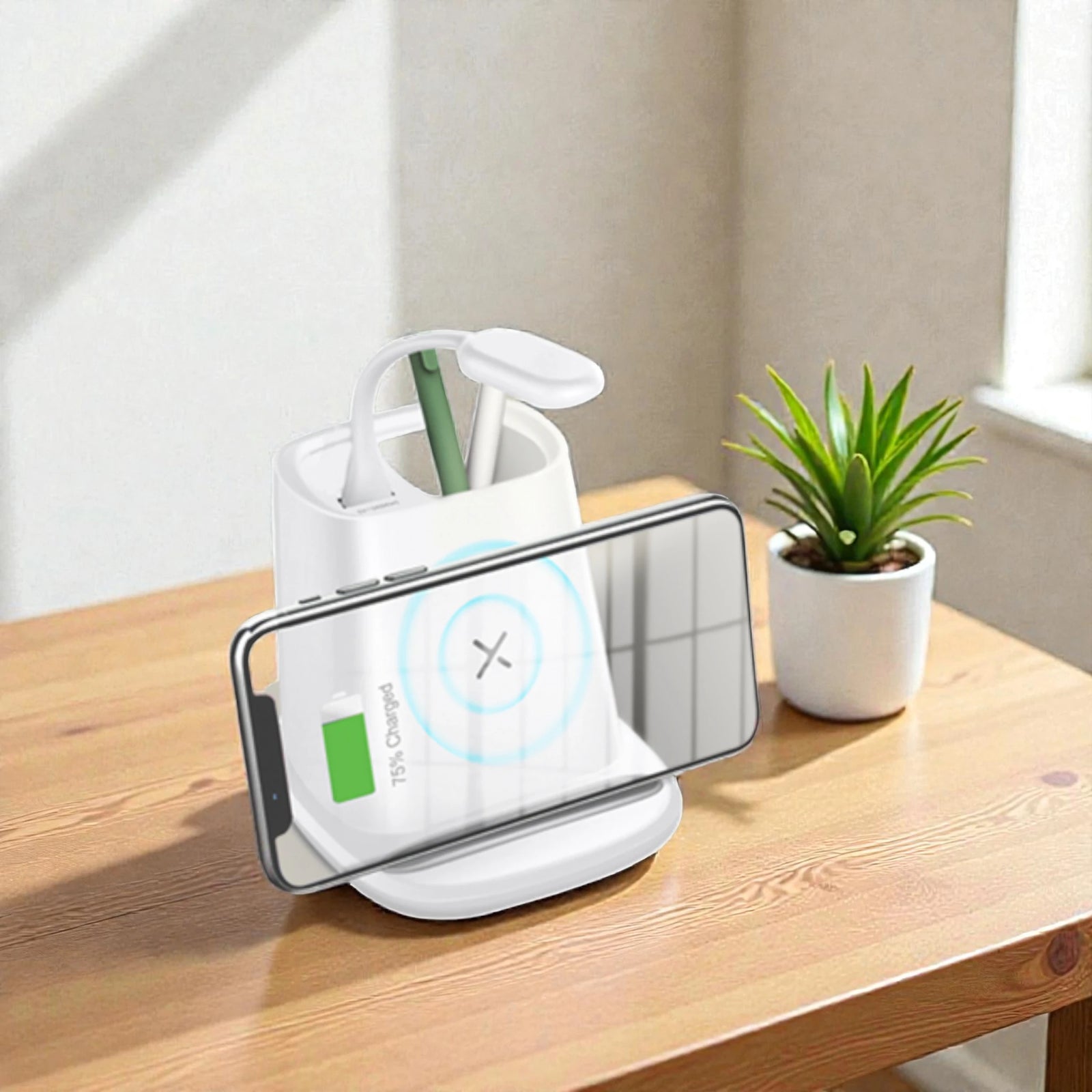 PYD 6 in 1 Pen Holder with Wireless Charger