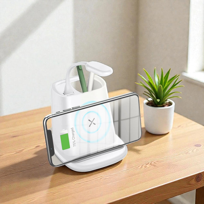 PYD 6 in 1 Pen Holder with Wireless Charger