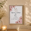 Champagne Gold Floral Couple Photo Frame