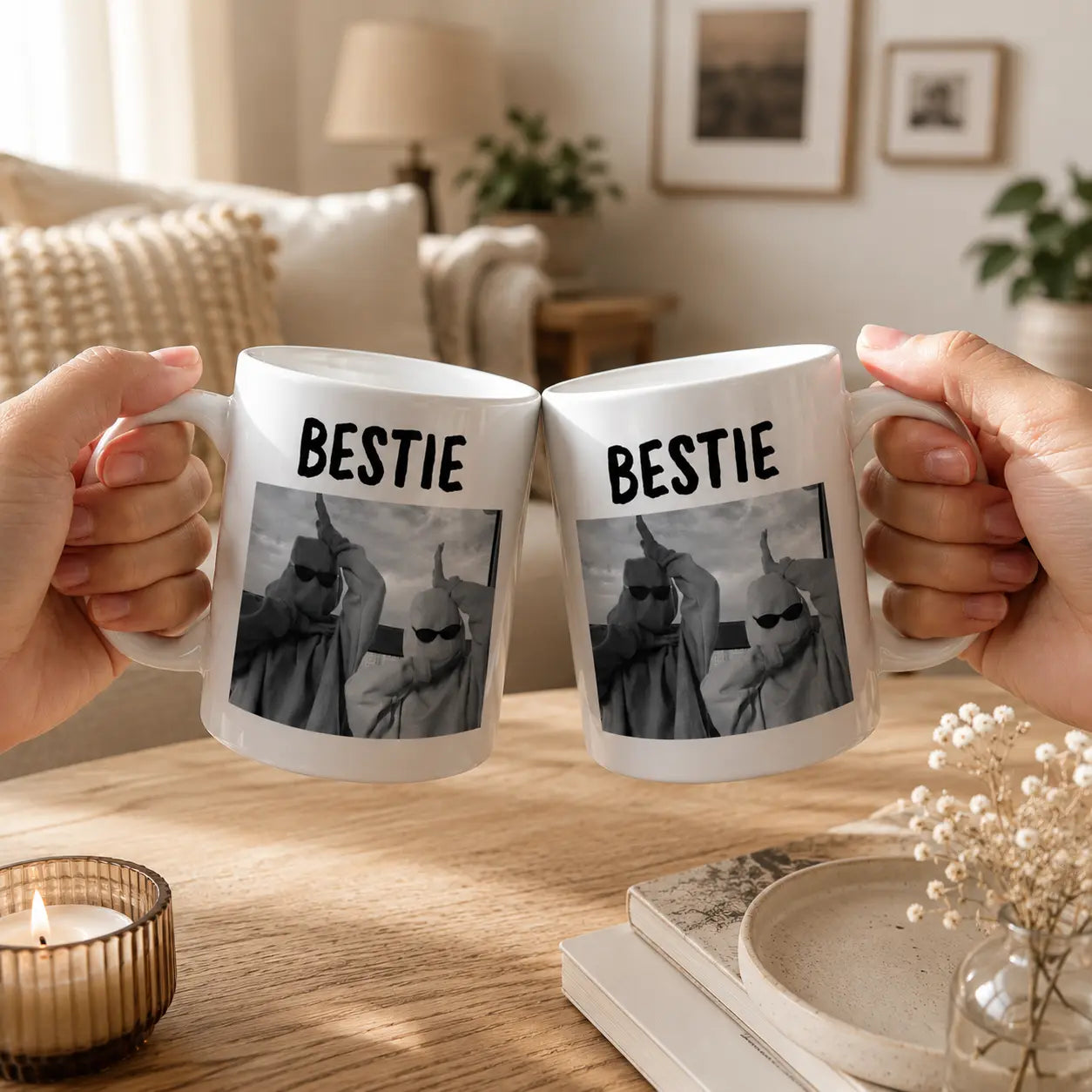 Personalized Best Friend Ceramic Mug Set