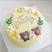 Playful Teddy Theme Yellow Cake