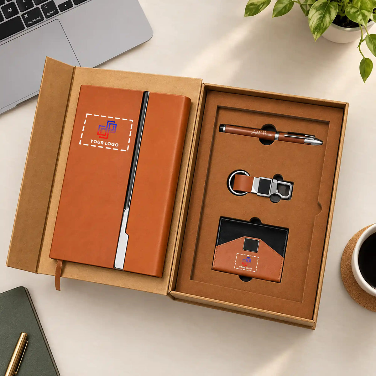 Premium Diary, Keychain, Pen & Cardholder Corporate Gift Set