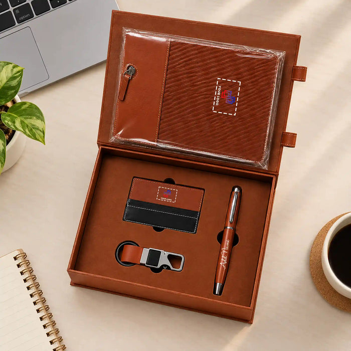 Premium Diary, Cardholder, Pen & Keychain Corporate Gift Set