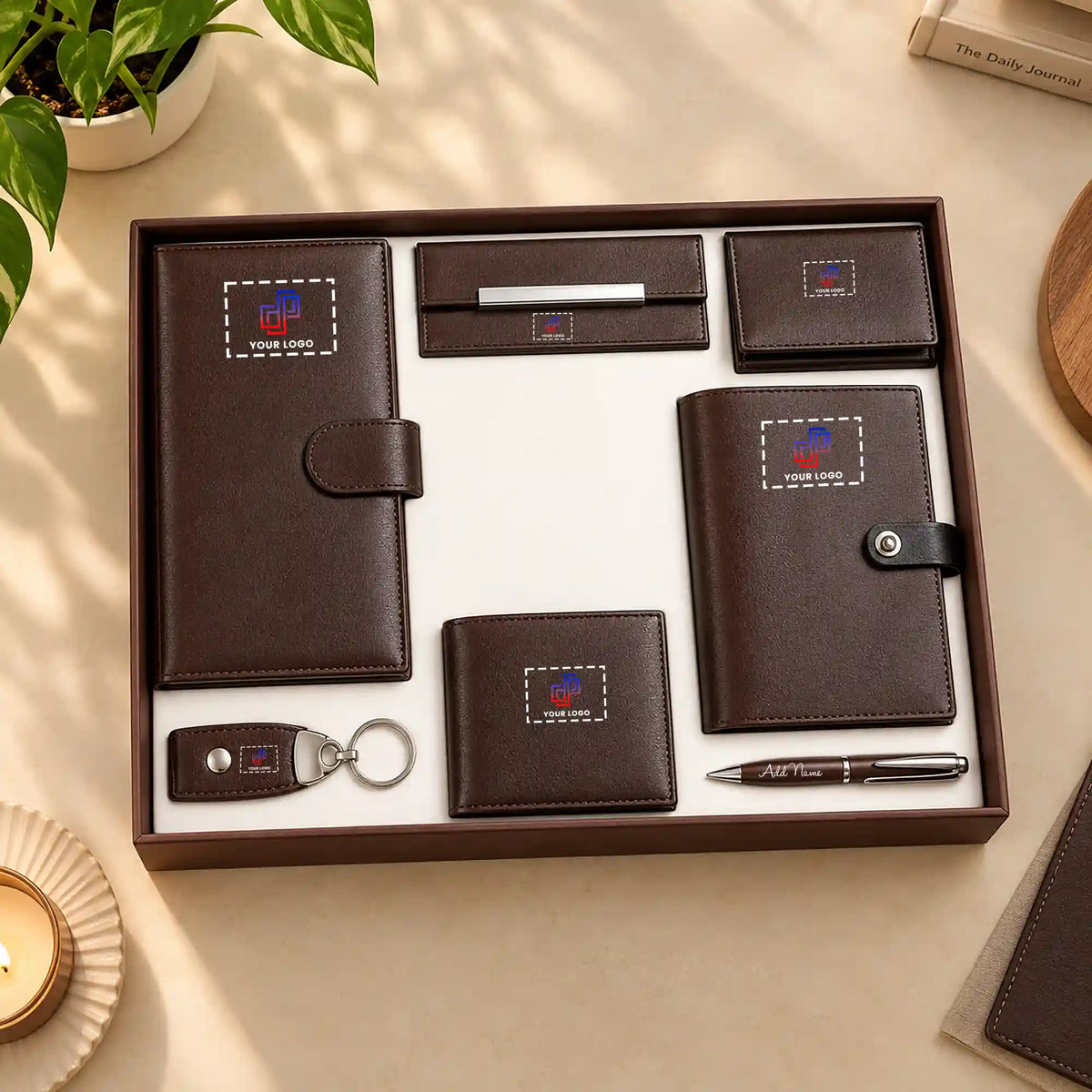 Premium 8-in-1 Leather Corporate Gift Set
