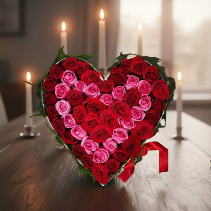 Serene Heart Mix Roses Bouquet
