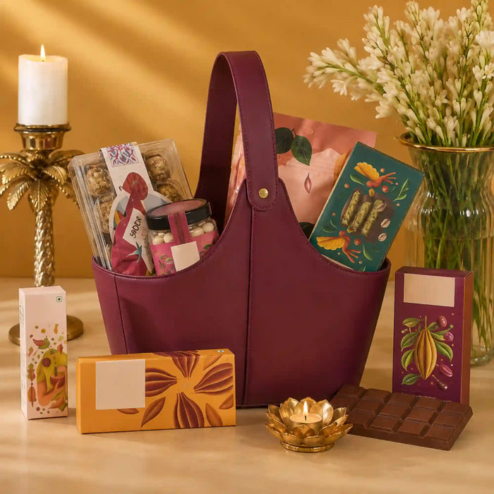 The Harmony Burgundy Hamper – Luxury Festive Gourmet Gift Hamper