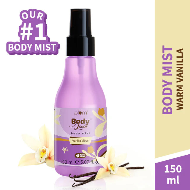 Vanilla Vibes Body Mist for women in 150ml bottle with warm vanilla scent, ideal for daily use and gifting in health & beauty category.