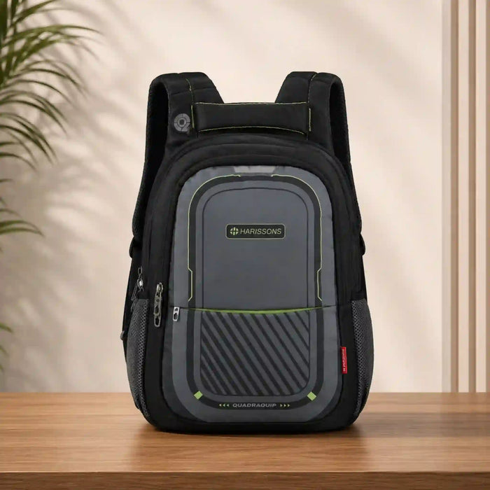 Verge 15.6 inch Casual Laptop Backpack with Rain Cover and Pouch (Grey Green, 36 Ltrs)