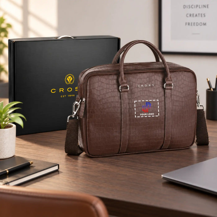 CROSS Walmer CR 15” Premium Laptop Briefcase with Gift Box