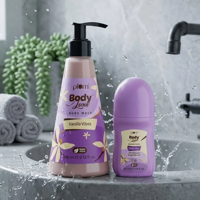 Warm Vanilla Body Wash and Roll-On Duo