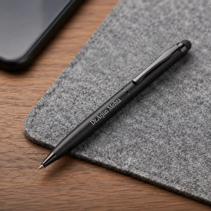 2 In 1 Black Matte Premium Ball Pen