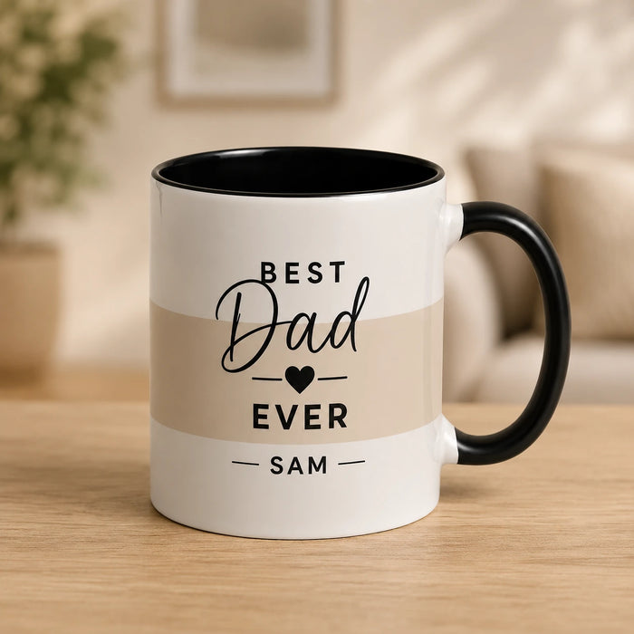 Best Dad Ever Personalized Two Tone Mug