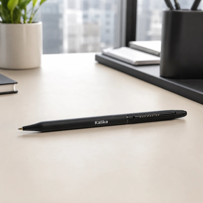 Square Premium Black Ball Pen
