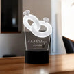 Couple Ring Personalized LED Lamp - Black Base
