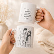 Custom Couple Line Art Mug
