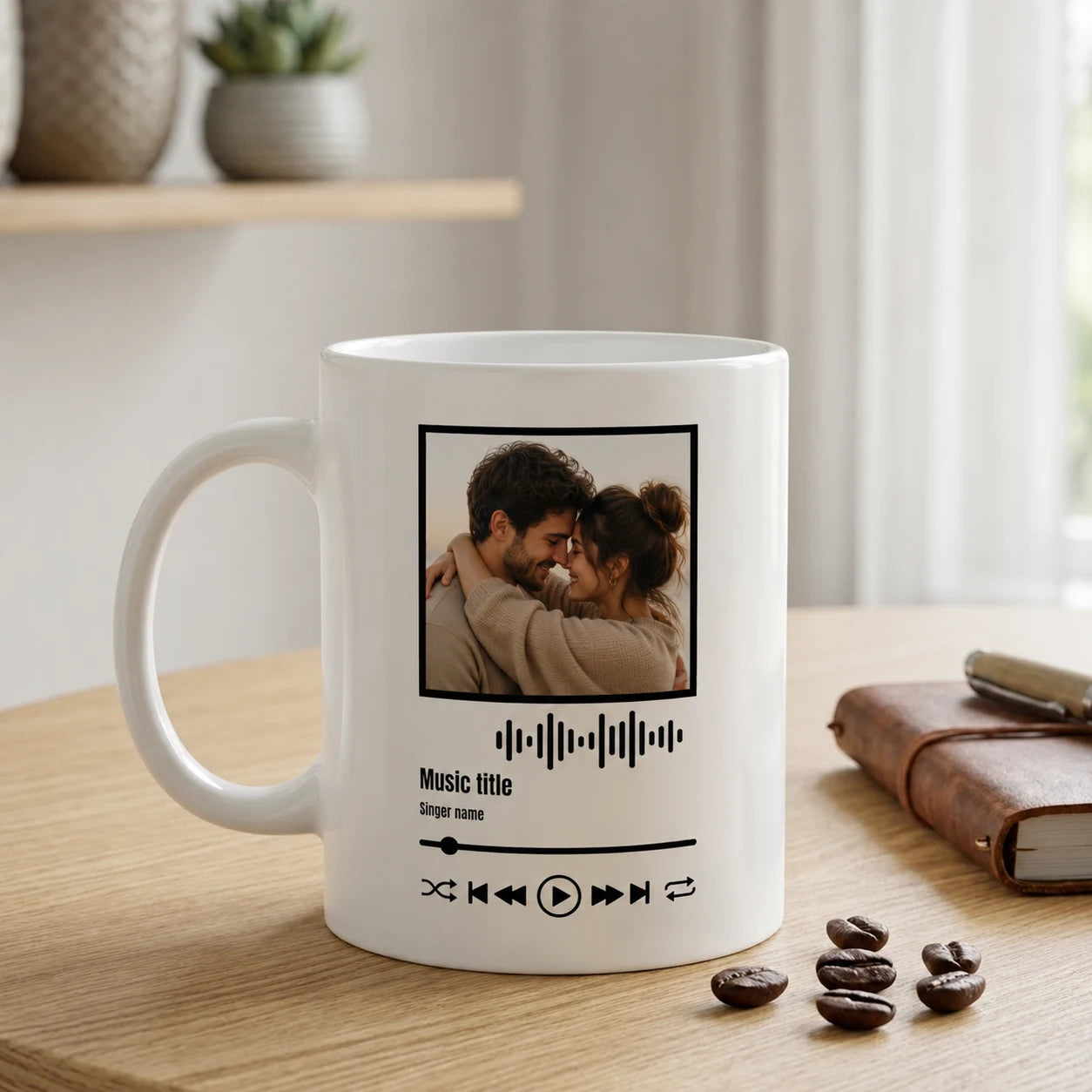 Custom melody snapshot mug personalized music