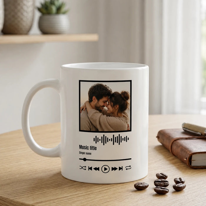 Custom melody snapshot mug personalized music