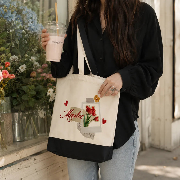 Personalized Scrapbook Aesthetic Shoulder Tote Bag