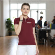 Women's Tipped Elegance Polo T-shirt with Embroidered Logo